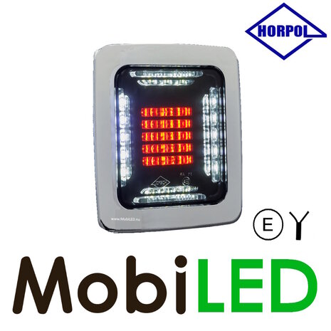 HORPOL Horpol Cube ear light 2 functions with chrome frame E-mark HORPOL Horpol Cube ear light 2 functions with chrome frame E-mark