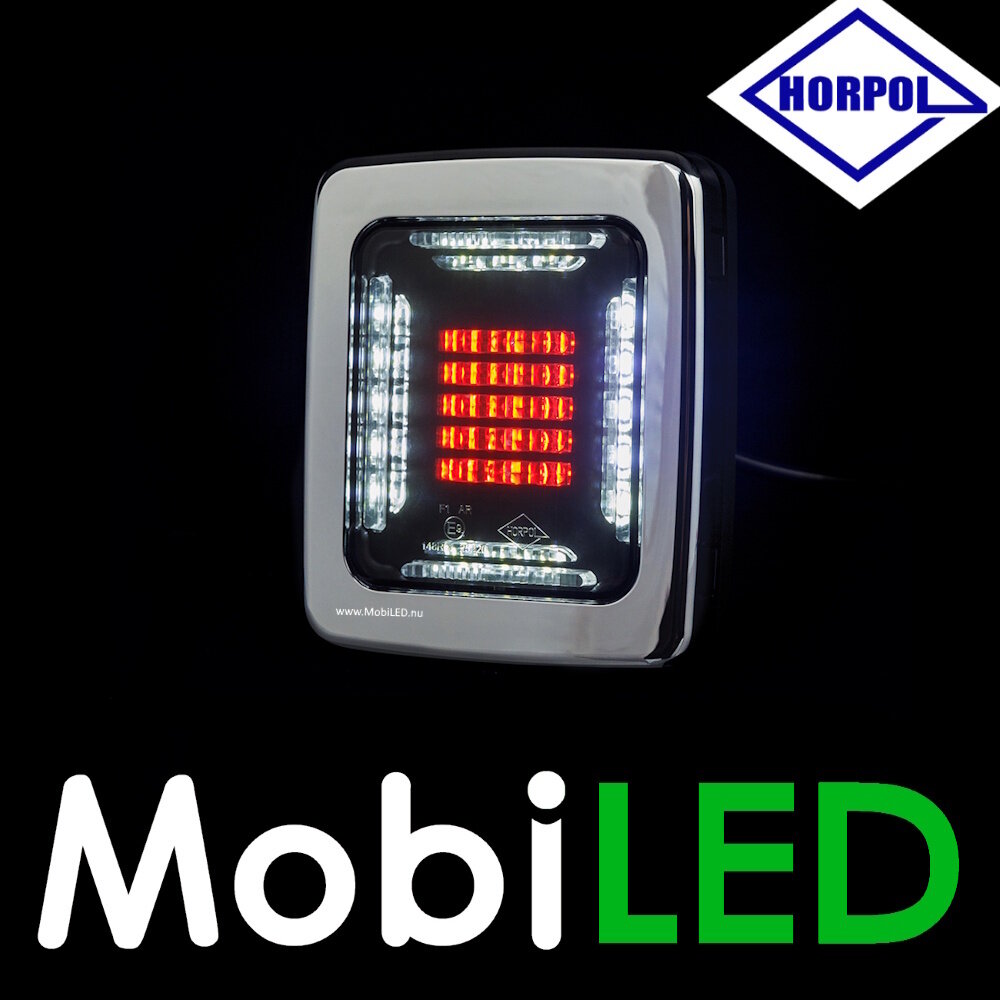 HORPOL Horpol Cube Feu arrière 2 fonctions avec cadre chrome E-marque