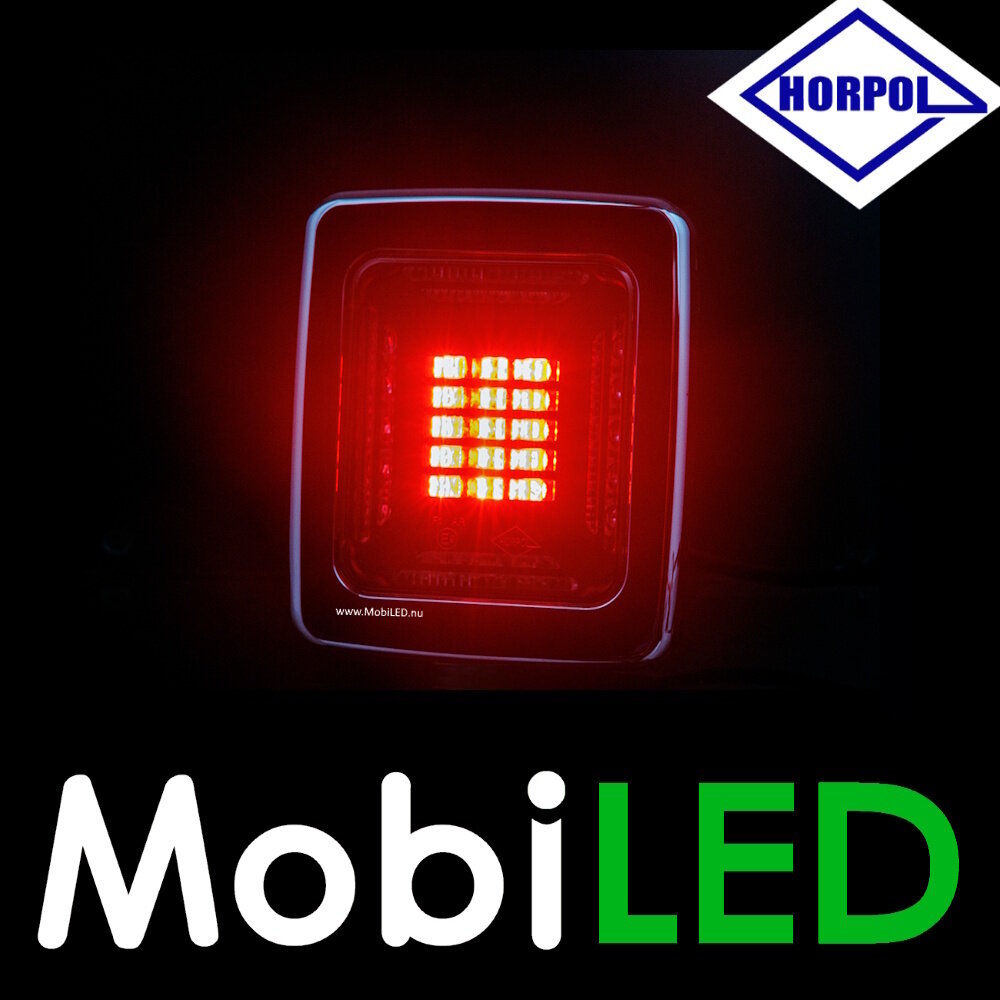 HORPOL Horpol Cube Achterlicht 2 functies met chrome frame E-keur