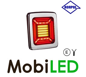 HORPOL Cube Rear light 3 functions chrome frame