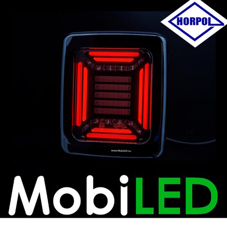 HORPOL Horpol Cube Achterlicht 3 functies met chrome frame E-keur