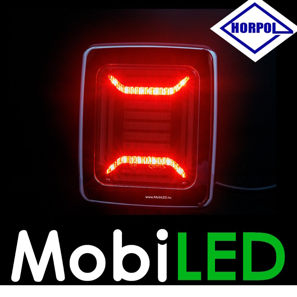 HORPOL Horpol Cube ear light 3 functions with chrome frame E-mark HORPOL Horpol Cube ear light 3 functions with chrome frame E-mark
