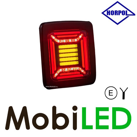 HORPOL Horpol Cube Achterlicht 3 functies met zwart frame E-keur HORPOL Horpol Cube Achterlicht 3 functies met zwart frame E-keur