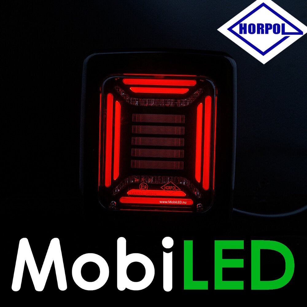 HORPOL Horpol Cube ear light 3 functions with black frame E-mark HORPOL Horpol Cube ear light 3 functions with black frame E-mark