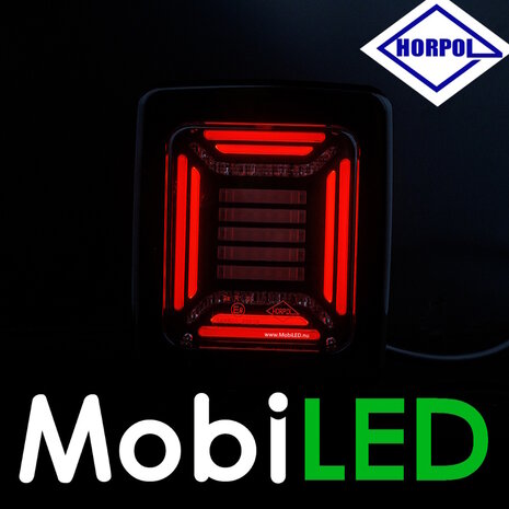 HORPOL Horpol Cube ear light 3 functions with black frame E-mark HORPOL Horpol Cube ear light 3 functions with black frame E-mark