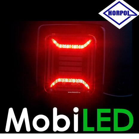 HORPOL Horpol Cube Achterlicht 3 functies met zwart frame E-keur HORPOL Horpol Cube Achterlicht 3 functies met zwart frame E-keur