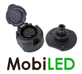 Plug socket black plastic 13-pin Jaeger
