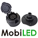 Plug socket black Plastic 13-pin Jaeger