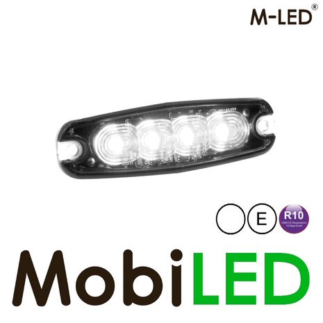 M-LED M-LED Flash super mince Blanc 4 LED E-marque M-LED M-LED Flash super mince Blanc 4 LED E-marque