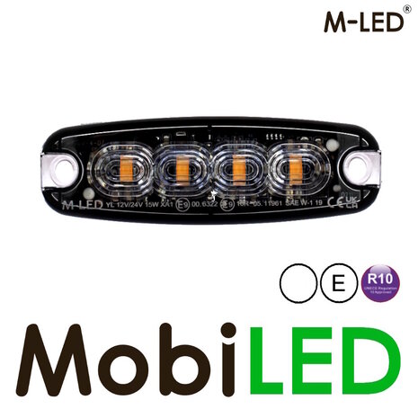 M-LED M-LED Flash super mince Blanc 4 LED E-marque M-LED M-LED Flash super mince Blanc 4 LED E-marque