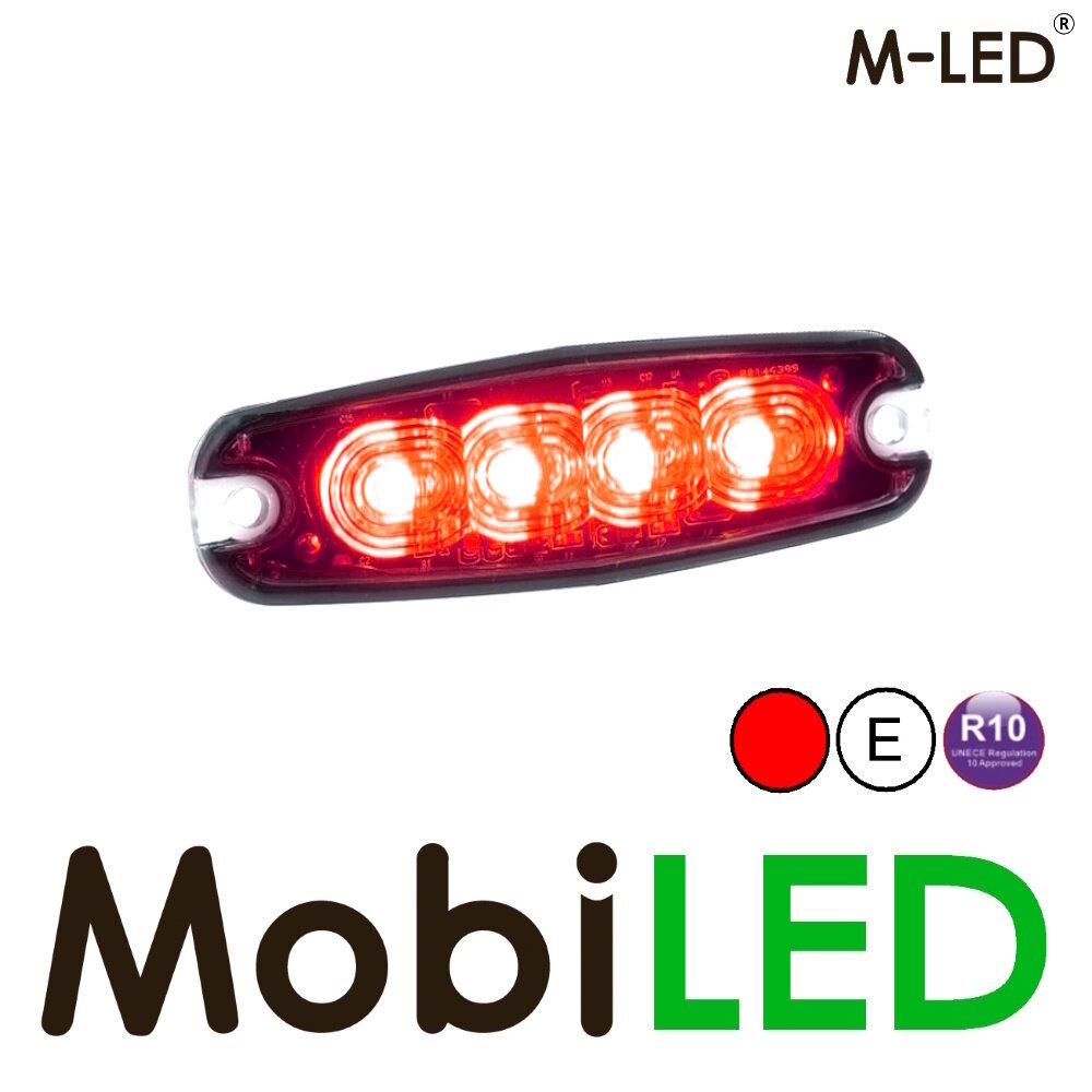 M-LED M-LED Flash super mince 4 LED rouge E-marque