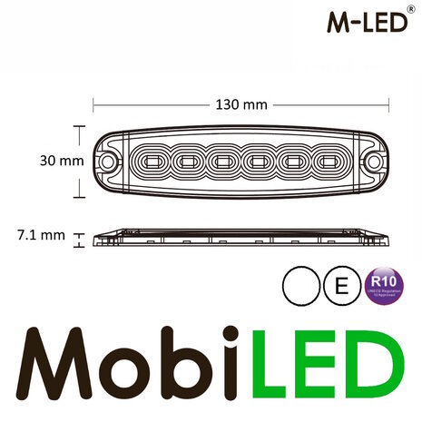 M-LED M-LED Flash super mince 6 LED blanc E-marque M-LED M-LED Flash super mince 6 LED blanc E-marque