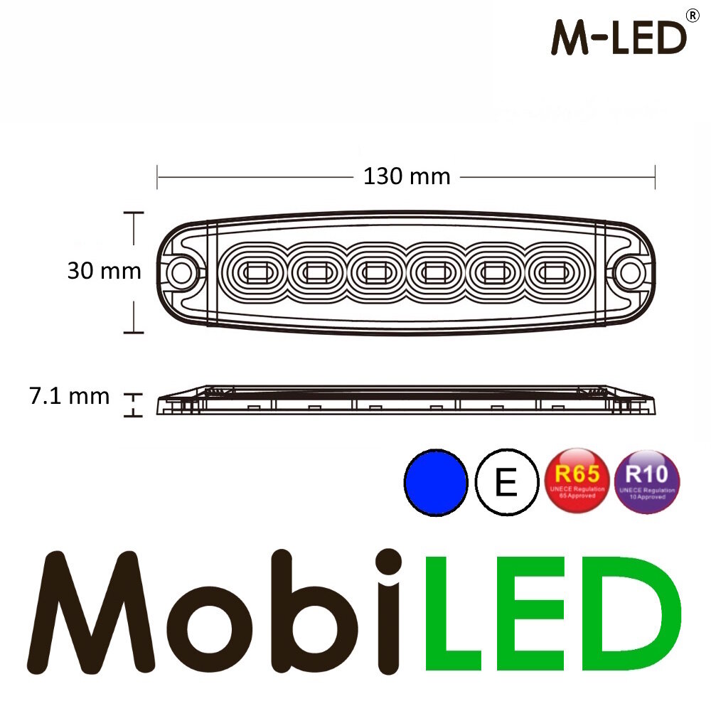 M-LED M-LED Flash super mince 6 LED bleu E-marque M-LED M-LED Flash super mince 6 LED bleu E-marque