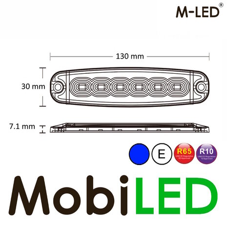 M-LED M-LED Flash super mince 6 LED bleu E-marque M-LED M-LED Flash super mince 6 LED bleu E-marque