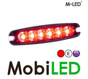 M-LED Flasher super thin 6 LEDs red M-LED Flasher super thin 6 LEDs red