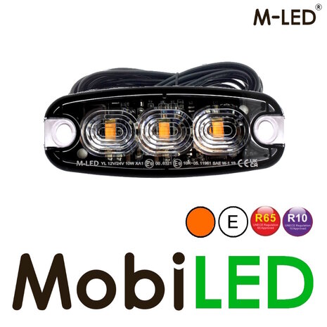 M-LED M-LED Flasher amber super thin 3 LEDs 5m E-mark M-LED M-LED Flasher amber super thin 3 LEDs 5m E-mark