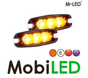M-LED 2 Flitsers superdun 3 leds amber M-LED 2 Flitsers superdun 3 leds amber