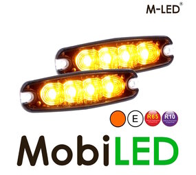 M-LED 2 Flashers super thin 4 LEDs with junction box amber M-LED 2 Flashers super thin 4 LEDs with junction box amber