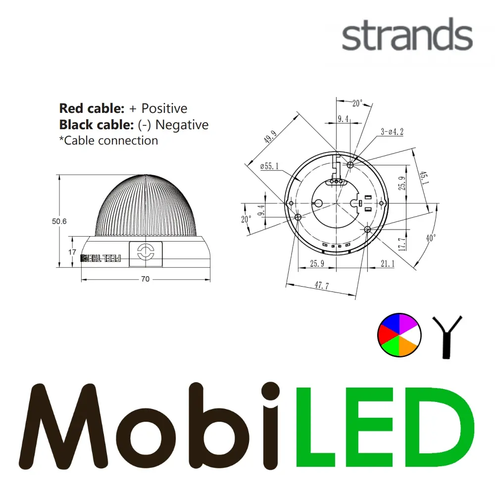 Strands IZE LED Melon interieur verlichting 6 kleuren Strands IZE LED Melon interieur verlichting 6 kleuren