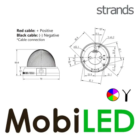 Strands IZE LED Melon interior light 6 color modes Strands IZE LED Melon interior light 6 color modes