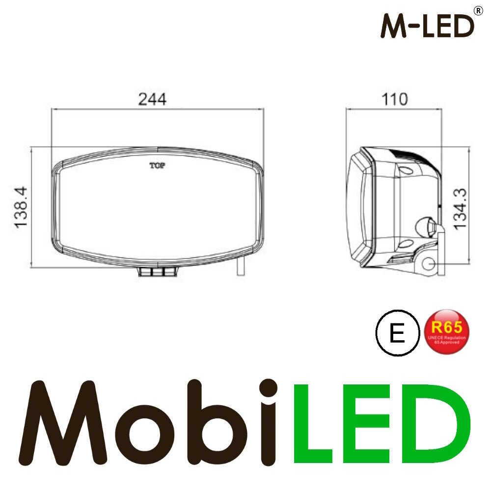 M-LED M-LED Saturn feu de position ambre/ blanc et flash E-marque M-LED M-LED Saturn feu de position ambre/ blanc et flash E-marque