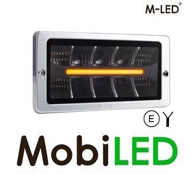 M-LED Classic 220 amber/white positionlight line with chrome frame