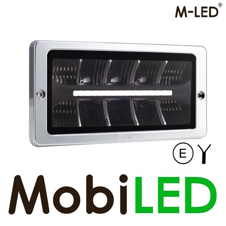 M-LED M-LED Classic 220 feu de route avec feu de position bicolore bance avec cadre chromé
