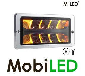 M-LED Classic 220 amber/wit positielicht met chromen rand