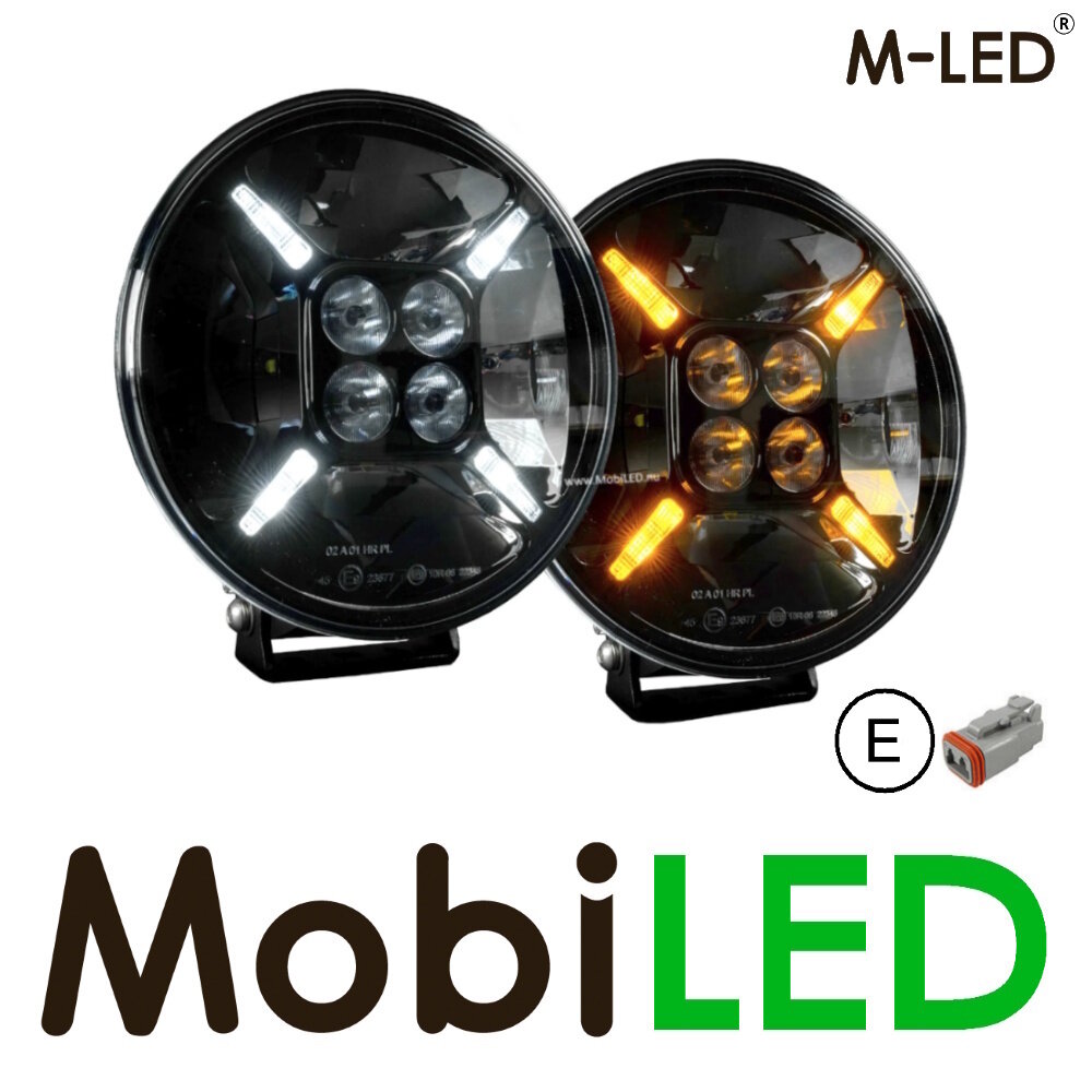 M-LED M-LED Cruiser 120W amber/white position light 9 inch E-mark M-LED M-LED Cruiser 120W amber/white position light 9 inch E-mark