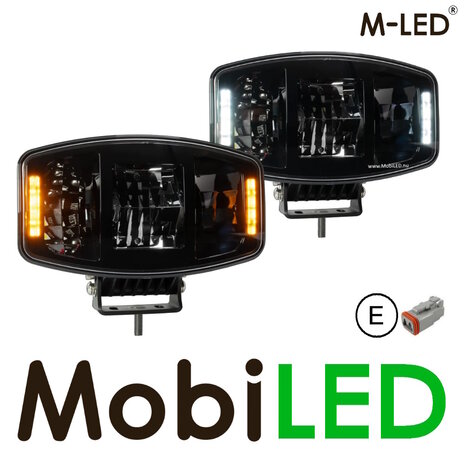 M-LED M-LED Touring Jumbo 100W amber/white position light 10 inches E-mark M-LED M-LED Touring Jumbo 100W amber/white position light 10 inches E-mark