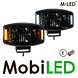 M-LED M-LED Touring Jumbo 100 W feu de position ambre/blanc 10 pouces E-marque M-LED M-LED Touring Jumbo 100 W feu de position ambre/blanc 10 pouces E-marque