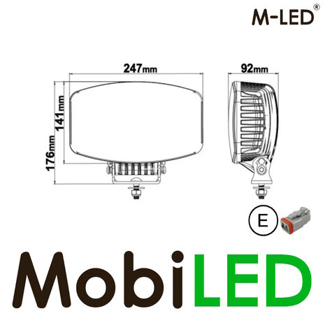M-LED M-LED Touring Jumbo 100W amber/white position light 10 inches E-mark M-LED M-LED Touring Jumbo 100W amber/white position light 10 inches E-mark