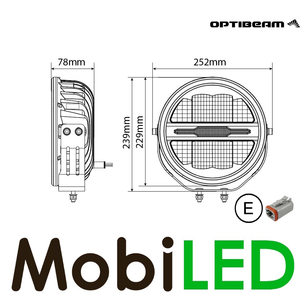 Optibeam Optibeam Savage 9 inch E-mark Optibeam Optibeam Savage 9 inch E-mark
