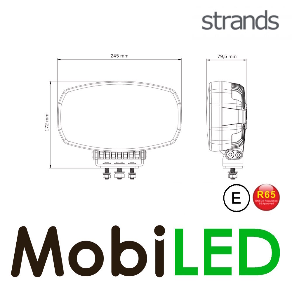 Strands Strands Firefly One amber/wit positielicht en flitser 9 inch E-keur Strands Strands Firefly One amber/wit positielicht en flitser 9 inch E-keur