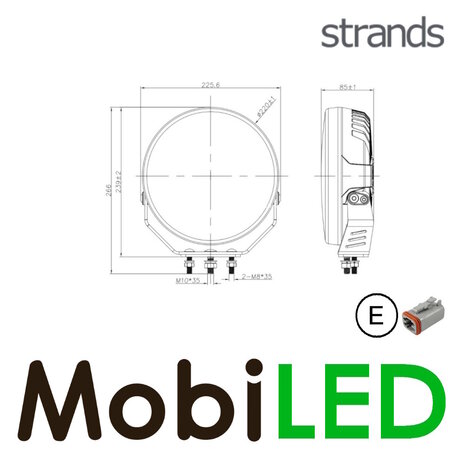 Strands Strands Firefly amber/white position light 9 inch E-mark