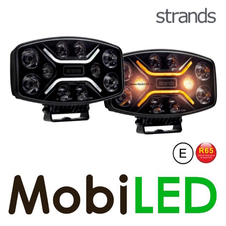 Strands Strands Dark Knight Insane feu de position ambre/blanc et flash 9 pouces E-marque