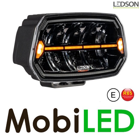LEDSON Ledson Epix10+ 150W spotlight with amber/white position light and flash Black E-mark LEDSON Ledson Epix10+ 150W spotlight with amber/white position light and flash Black E-mark