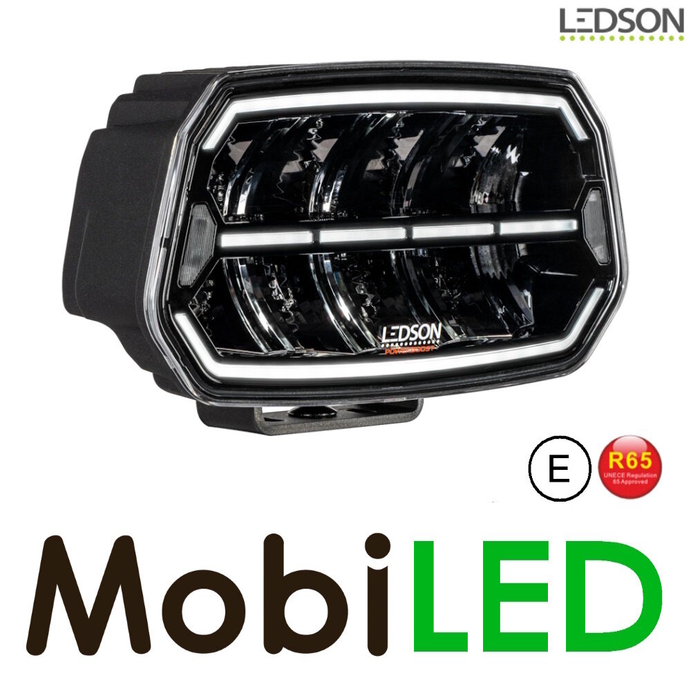 LEDSON Ledson Epix10+ 150W spotlight with amber/white position light and flash Black E-mark LEDSON Ledson Epix10+ 150W spotlight with amber/white position light and flash Black E-mark