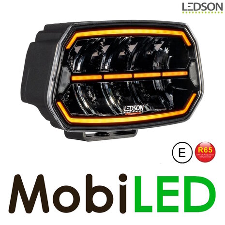 LEDSON Ledson Epix10+ 150W projecteur loin avec feu de position ambre/blanc et flash Noir E-marque LEDSON Ledson Epix10+ 150W projecteur loin avec feu de position ambre/blanc et flash Noir E-marque