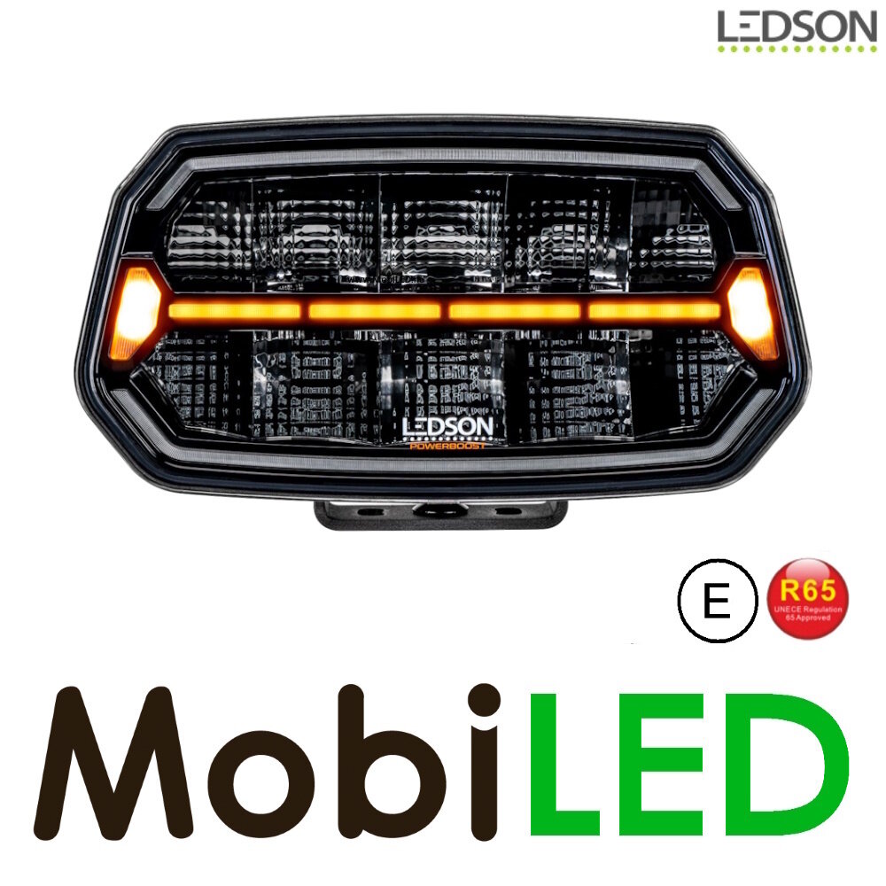 LEDSON Ledson Epix10+ 150W spotlight with amber/white position light and flash Black E-mark LEDSON Ledson Epix10+ 150W spotlight with amber/white position light and flash Black E-mark