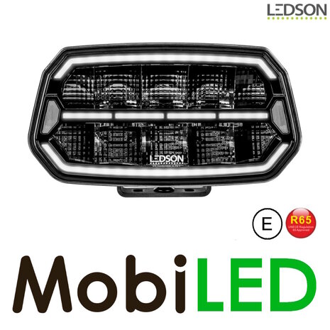 LEDSON Ledson Epix10+ 150W spotlight with amber/white position light and flash Black E-mark LEDSON Ledson Epix10+ 150W spotlight with amber/white position light and flash Black E-mark