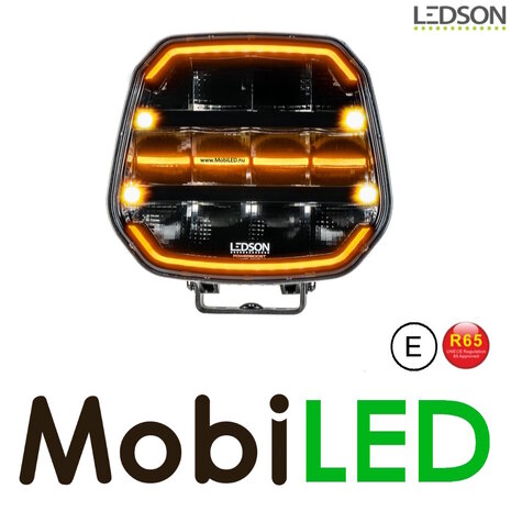 LEDSON Ledson Epix9+ 9" 180W projecteur loin avec feu de position ambre/blanc et flash Noir E-marque LEDSON Ledson Epix9+ 9" 180W projecteur loin avec feu de position ambre/blanc et flash Noir E-marque