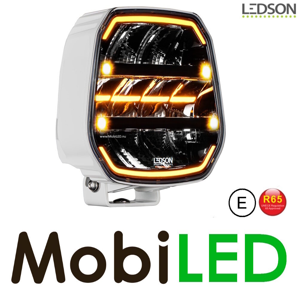 LEDSON Ledson Epix9+ 9" 180W verstraler met positielicht wit/amber en flitser Wit E-keur LEDSON Ledson Epix9+ 9" 180W verstraler met positielicht wit/amber en flitser Wit E-keur