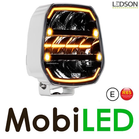 LEDSON Ledson Epix9+ 9" 180W verstraler met positielicht wit/amber en flitser Wit E-keur LEDSON Ledson Epix9+ 9" 180W verstraler met positielicht wit/amber en flitser Wit E-keur