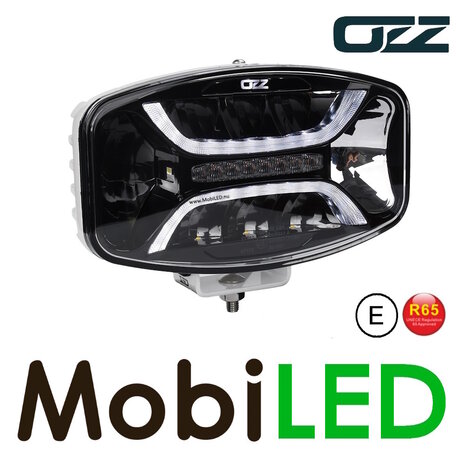 OZZ OZZ Oval spotlight with position light and flash White E-mark