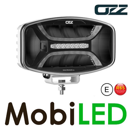 OZZ OZZ Projecteur ovale avec feu de position et flash Blanc E-marque