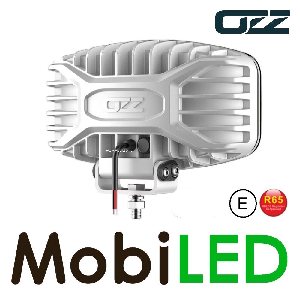 OZZ OZZ Projecteur ovale avec feu de position et flash Blanc E-marque