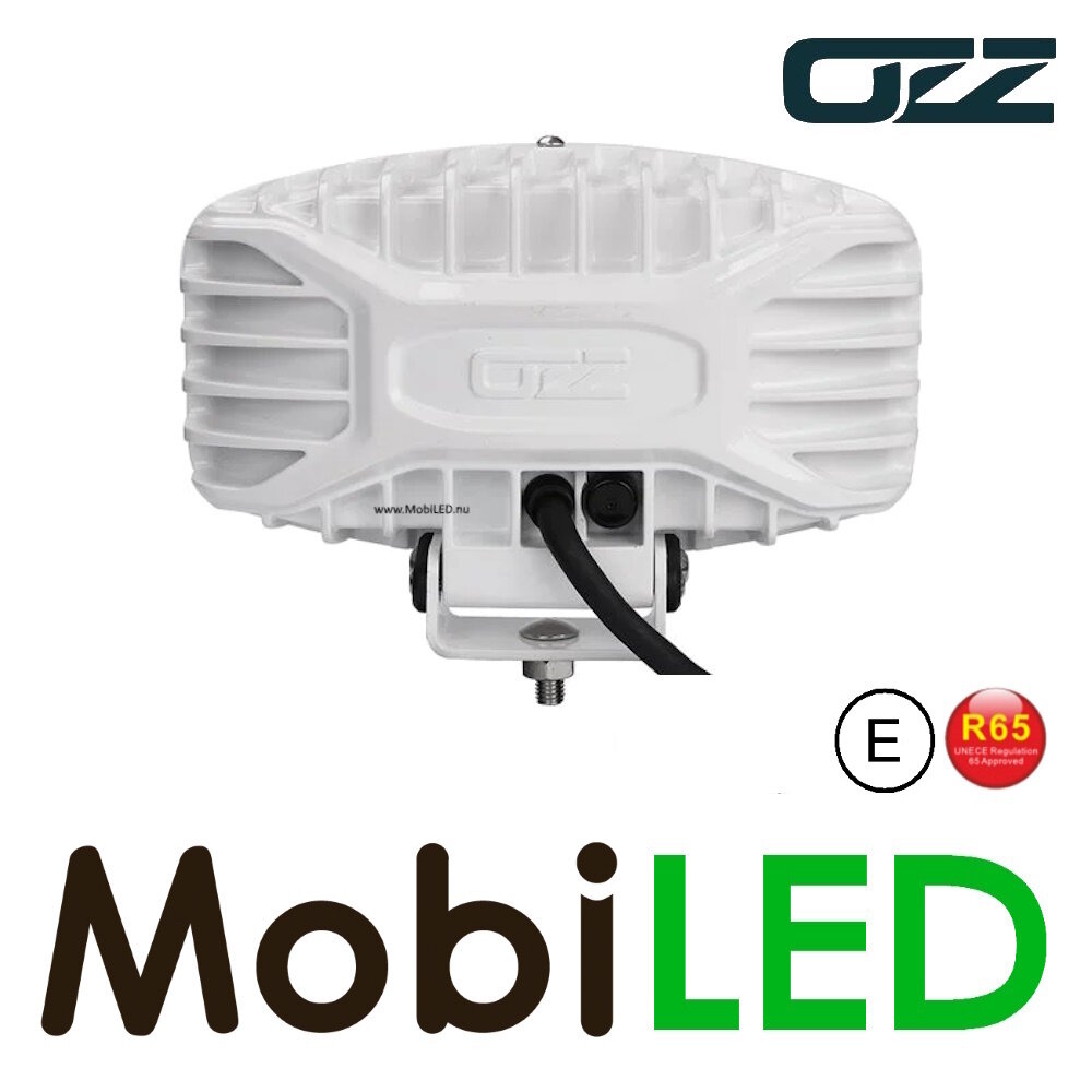 OZZ OZZ Projecteur ovale avec feu de position et flash Blanc E-marque