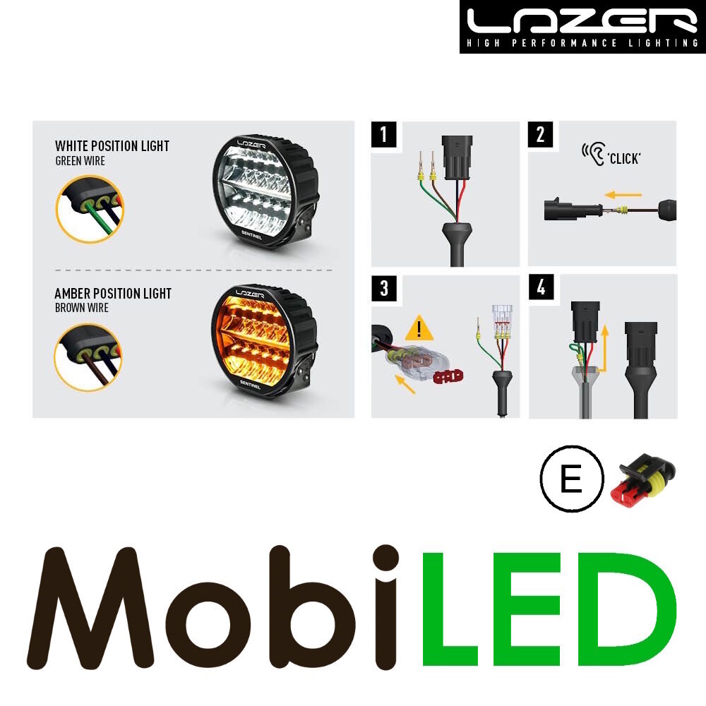 LAZER Lazer Sentinel Highline White 9 inch 130W E-mark LAZER Lazer Sentinel Highline White 9 inch 130W E-mark