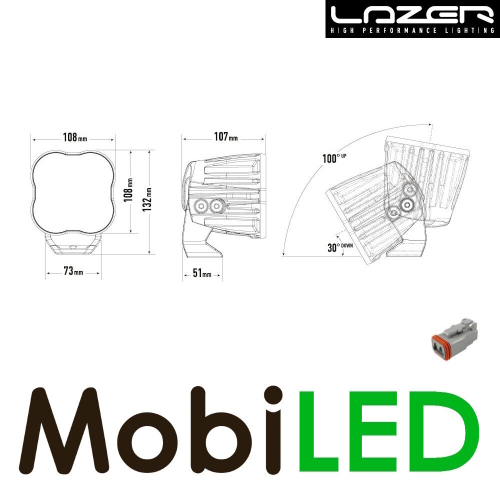 LAZER Racepod Hyper verstraler11 cm 24W LAZER Racepod Hyper verstraler11 cm 24W